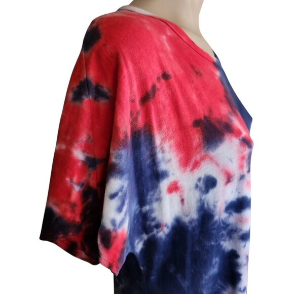 Lularoe Maria Maxi Dress Red White and Blue Tie Dye Size M - Picture 4 of 10